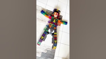 Build a life size robot with CONNETIX Magnetic Tiles