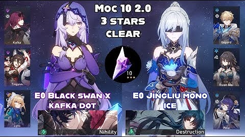 E0 Black Swan x Kafka DoT & E0 Jingliu Mono Ice | Memory of Chaos 10 3 Stars Clear