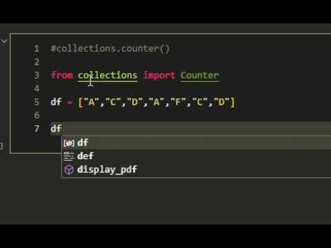 Collections counter in python