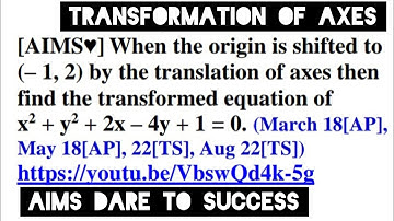 #When the origin is shifted to (-1, 2) find the transformed equation of x² + y² + 2x - 4y + 1 = 0