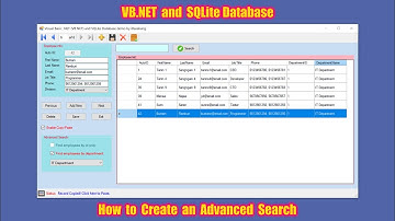 VB.NET and SQLite (Preview) Simple and Advanced Search (plus Copy/Paste feature)