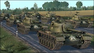 30 AMERICAN M48 PATTON vs 20 SOVIET T-55 TANKS