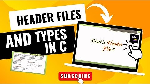 What Is Header file In C Language ? || Types Of Header File.