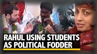 Rahul Gandhi using students as political fodder: Smriti Irani