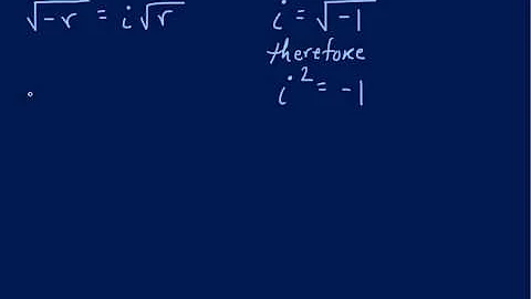Taking the Square Root of a Negative Number (Tutor Zone)