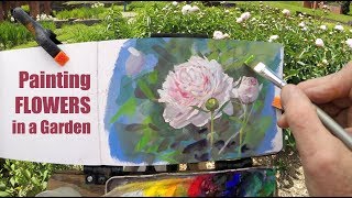 Painting Flowers in a Garden: SAMPLE