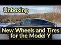 Unboxing - New Tires and Wheels for the Model Y