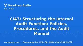 CIA3: Structuring the Internal Audit Function: Policies, Procedures, and the Audit Manual | VoraPrep