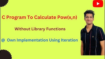 C Program to calculate Pow(x,n) without library function using Iteration  || Basic C Program