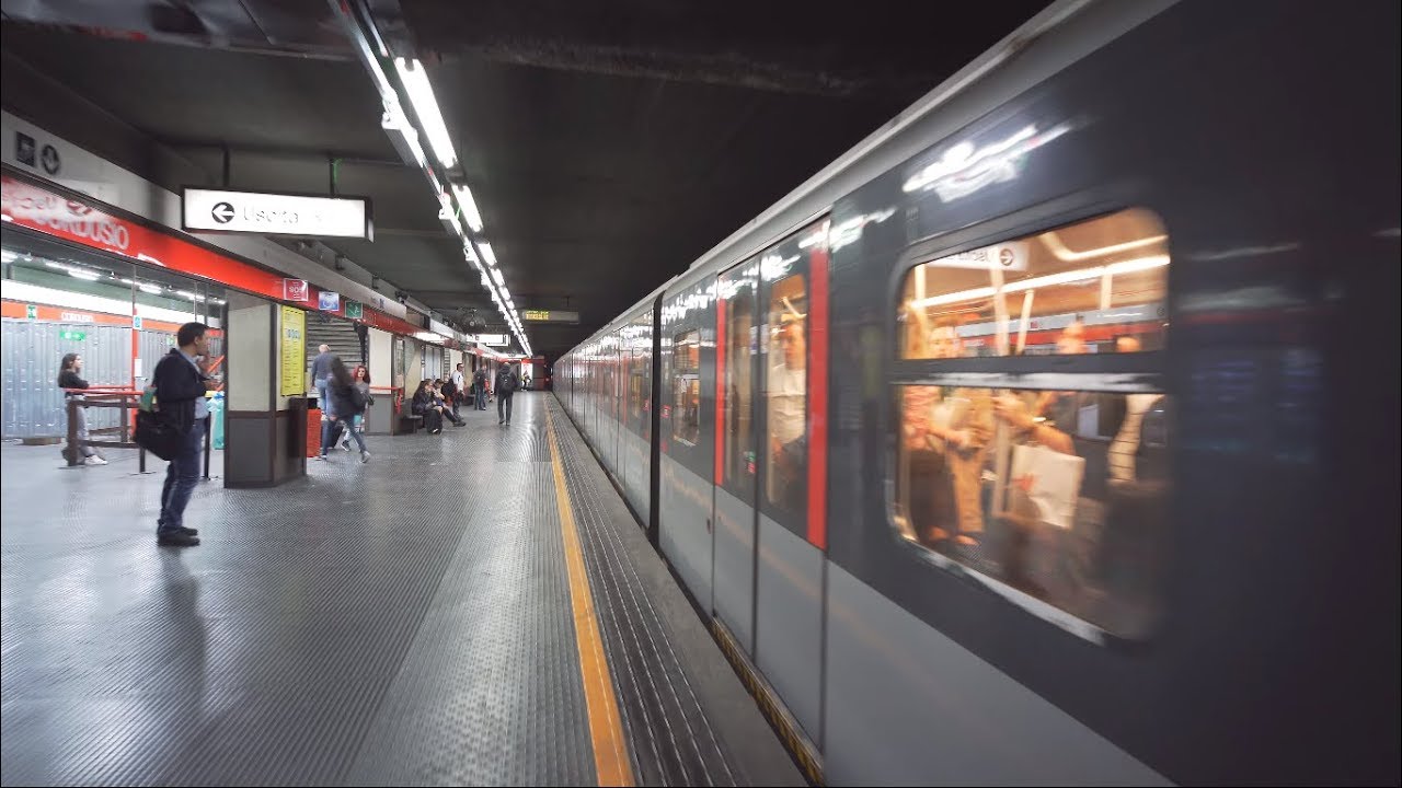 Italy, Milan, metro ride from DUOMO to CORDUSIO