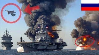 5 minutes ago, the crazy action of the Russian Su-34 pilot destroyed 5 US warships in the Black Sea.