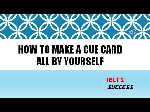MAKE ANY CUE CARD IN 2 MINUTES.....!!!!! - YouTube