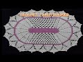 Crochet Table Runner. Oval shape Table top...