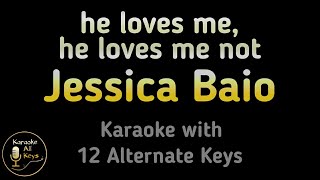 Jessica Baio - he loves me, he loves me not Karaoke Instrumental Lower Higher Male & Original Key