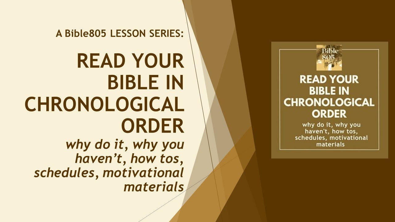 Read Your Bible in Chronological Order - YouTube