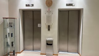 2X 2001 Kone Stella Traction Elevators Grand Hotel Terme, Comano Terme, Italy