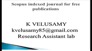 UGC indexed journal || Scopus indexed journal || Fast and free publication|| Research Assistant Lab