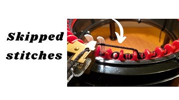 How to back up and fix missed stitches on circular knitting machine. Addi / Sentro Tips, Techniques