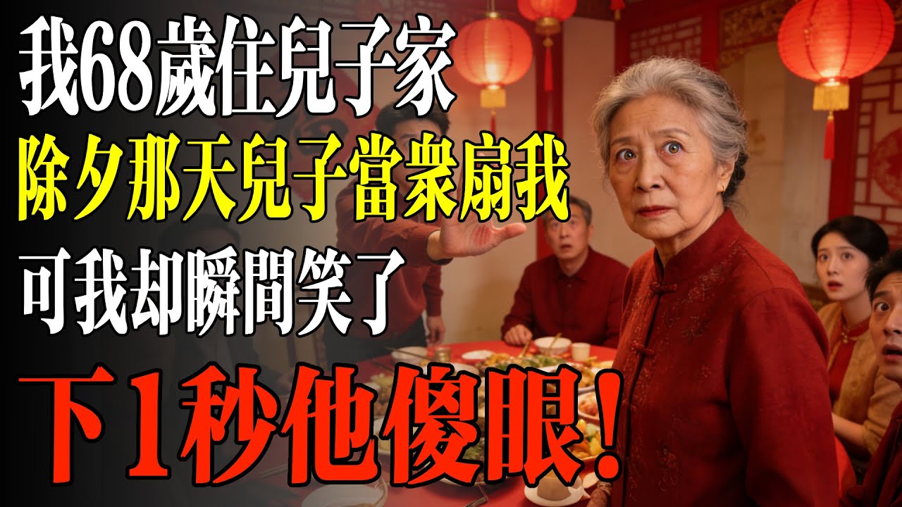 我68歲住兒子家，除夕那天兒子當衆扇我，可我卻瞬間笑了，下1秒他傻眼！#幸福 #人生 #故事 #老年 #退休後 #情感 #人生感悟 #養生 #哲理 #老年生活