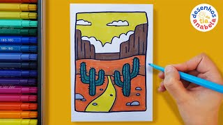 Easy Landscape | Grand Canyon | Drawing for Kids by Desenhos da Tia Anabela 232 views 3 months ago 4 minutes, 59 seconds