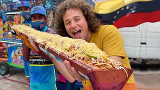 Tasting street food in VENEZUELA