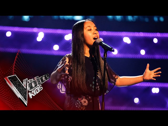 Justine Performs 'Never Enough' | Blind Auditions | The Voice Kids UK 2020 class=