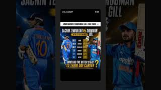सचिन तेंदुलकर vs shubman giil who is best 👌 #shubmangill #sachintendulkar #criket#shorts