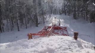Grooming a Maine Snowmobile Trail #2 - with Dave and Clem