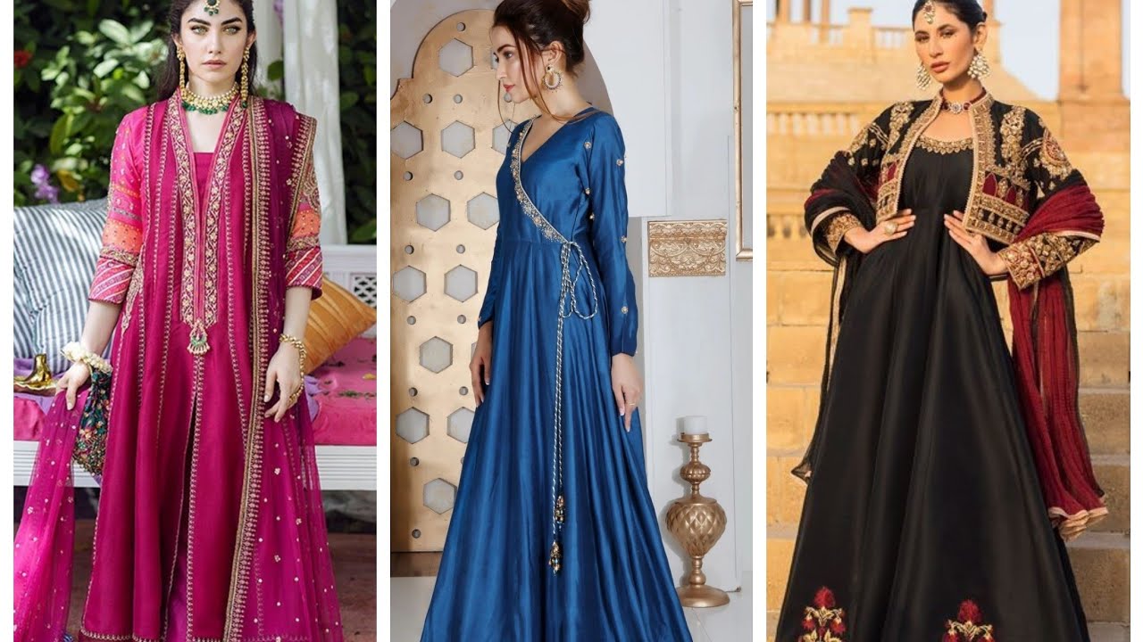 Beautiful partywear Floor touch dress designs || Long gown design ideas