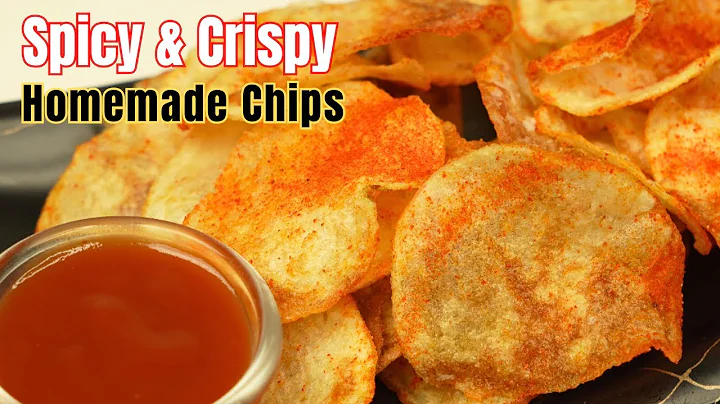 Crispy Spicy Potato Chips in 10 Minutes | Easy Snack Recipe | homemade potato chips recipe | snacks 