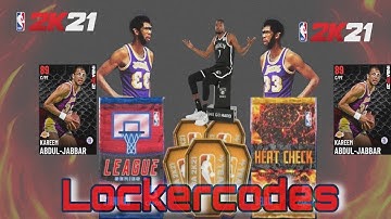 Triple NBA 2K21 MyTeam Locker codes  (Ruby Kareem Abdul-Jabbar)