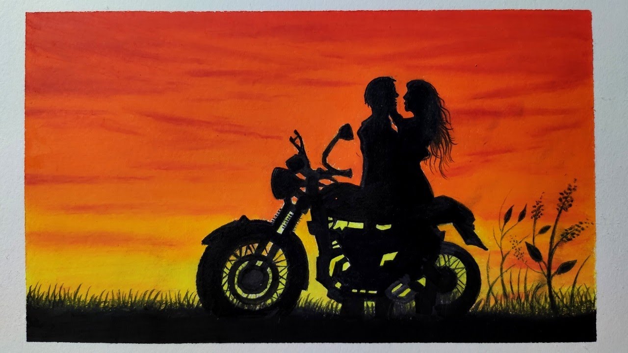 Aggregate 89+ couple on bike sketch super hot seven.edu.vn