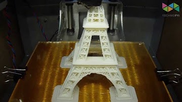 Eiffel Tower 3D print timelapse
