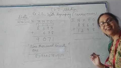 Class III Mathematics 12 06 2021 by Ms Vandana Wells . Ch - 2 Addition, Ex-2.2