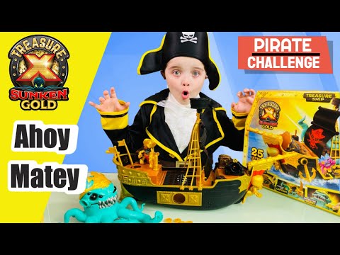 Treasure X Pirate Ship Sunken Gold Challenge Youtube - roblox series 5 toys sticky mud belly laughs