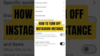 How to Turn off Instagram instance feature Easy steps. snapchat#instagram#instance#shorts#warzone