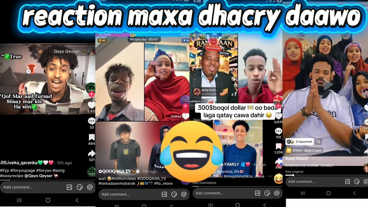 ASAD HAGIO  IYO LUSIINA MAXA DHACEY REACTION DAWO
