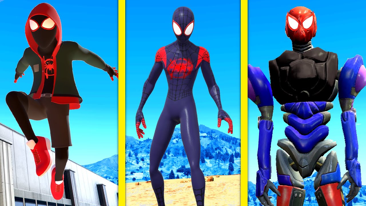 Miles morales mods. Miles morales GTA 5. GTA Miles morales Skin. Уроки повер миль. Где найти веб Шутеры Майлза Моралеса в ФОРТНАЙТ.