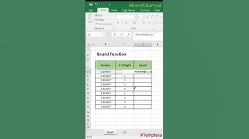 Excel Precision: Round Numbers Like a Pro with the ROUND Function! 🔵📊 #exceltutorial #ytshorts