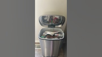 Amazon Basics Smudge Resistant Rectangular Trash Can With Soft Close F