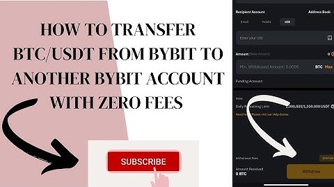Transfer BTC/USDT  from Bybit to Another Bybit Account with ZERO Fees using UID