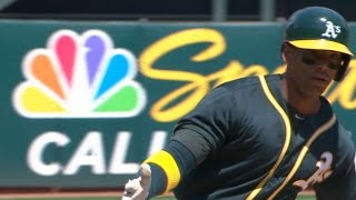 4/19/17: Davis' two-run smash leads A's to 9-1 win