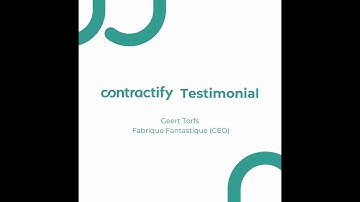 Contractify User Stories | Geert Torfs (CEO, Fabrique Fantastique)