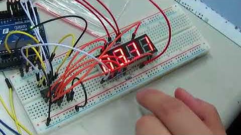 Arduino-四位數七段顯示器顯示小數點控制電路