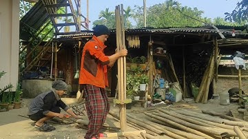 Easy method to split bamboo