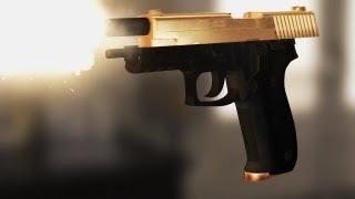 Golden Gun Slow Motion | Element 3D