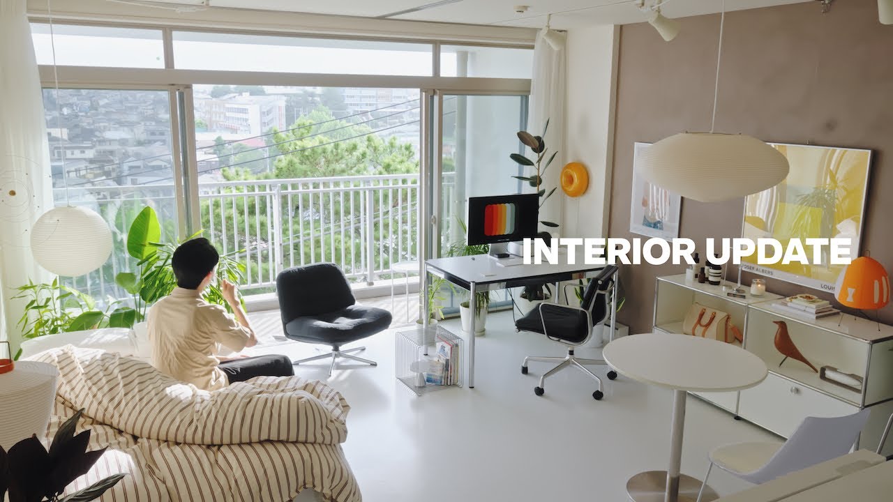 Interior Update｜新しい椅子とポスター, 1Rのシンプルな部屋