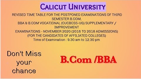 REVISED TIME TABLE 3RD SEM.B.COM /BBA(2016 TO 2018 ADMISSIONS)