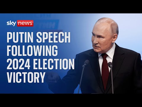 President Vladimir Putin delivers speech after victory in Russian election