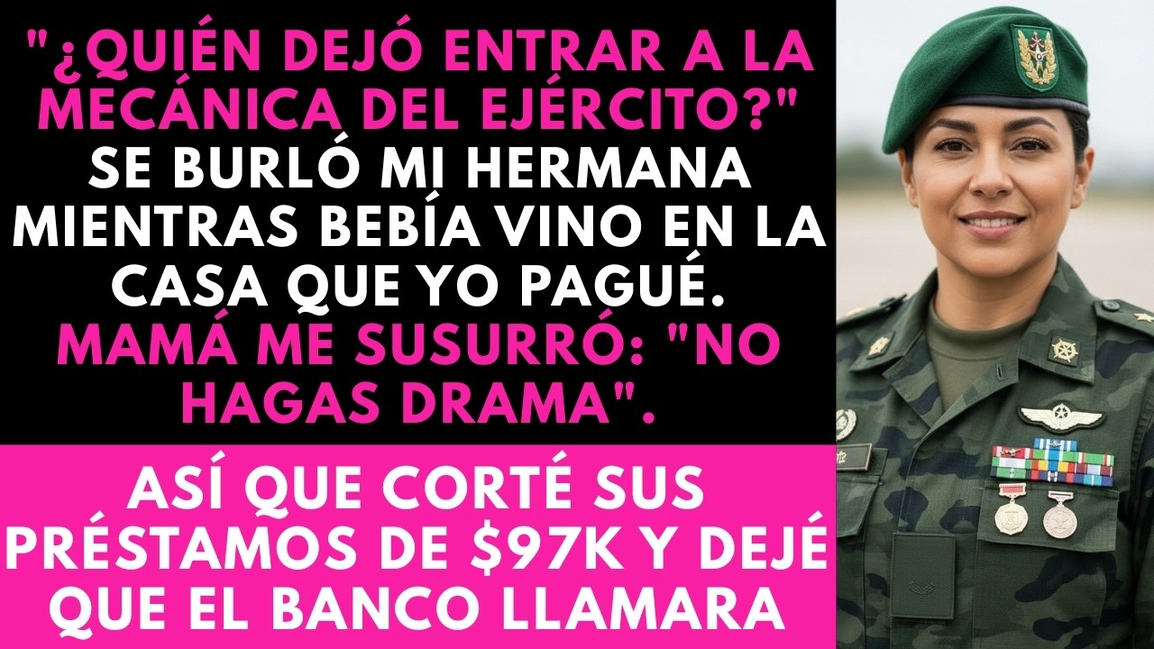 Mi Hermana Se Burló “Solo Mecánica Del Ejército” Así Que Recuperé Noventa Y Siete Mil Y Su Casa